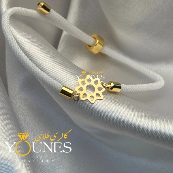 دستبند گل خورشید طلا لیزری